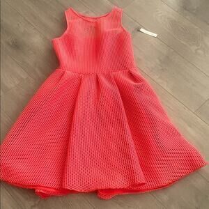 NWT ISSUE New york size Large Women's Salmon Color Cocktail dress